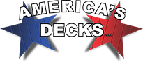 A green background with the words american decks in white.